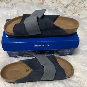 Navy Birkenstock Kyoto Slides